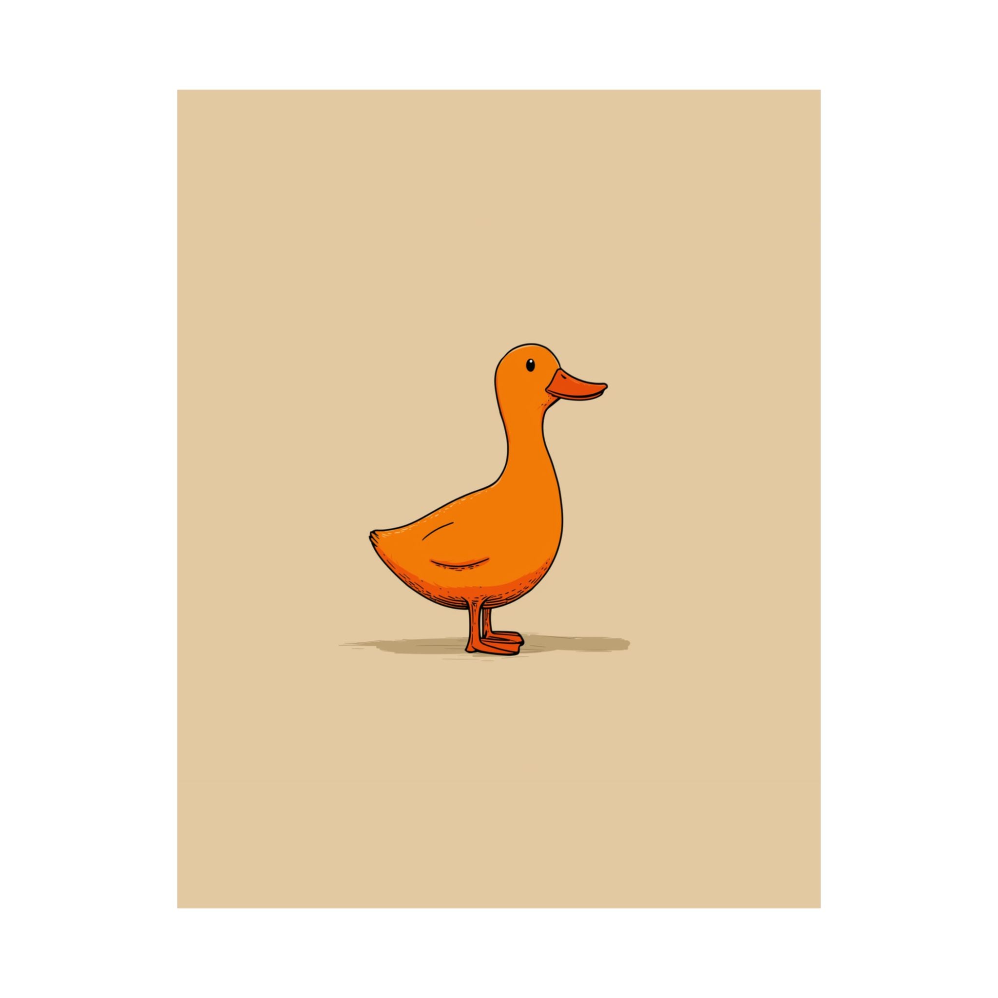 Orange Duck | Matte Vertical Poster