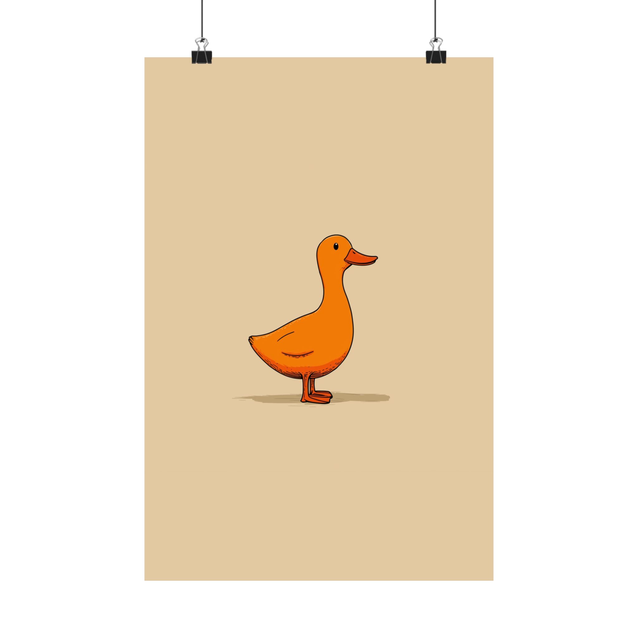 Orange Duck | Matte Vertical Poster