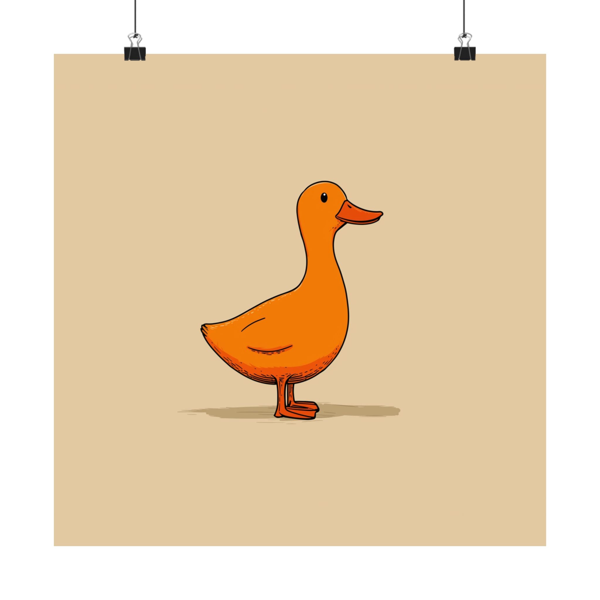 Orange Duck | Matte Vertical Poster