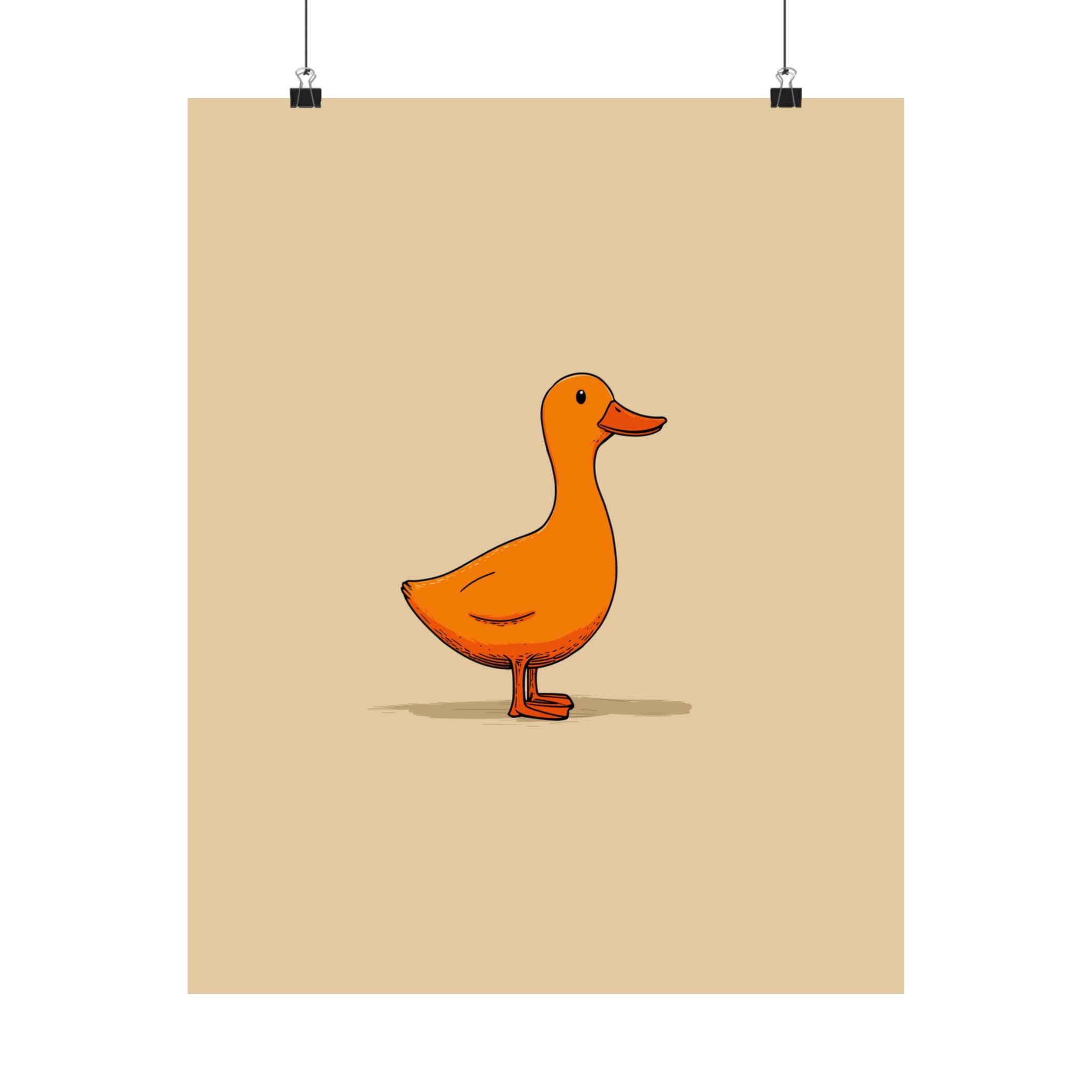 Orange Duck | Matte Vertical Poster