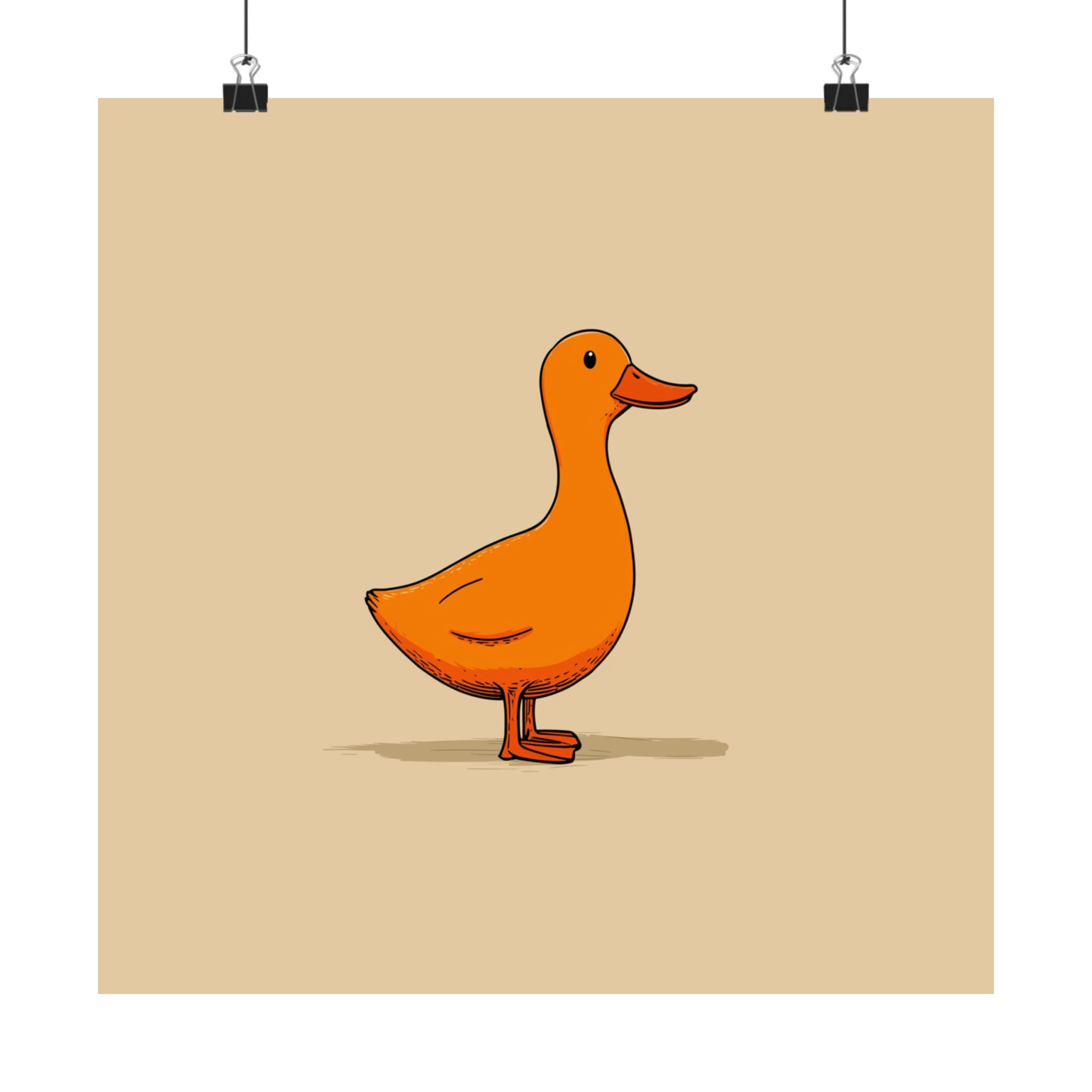 Orange Duck | Matte Vertical Poster