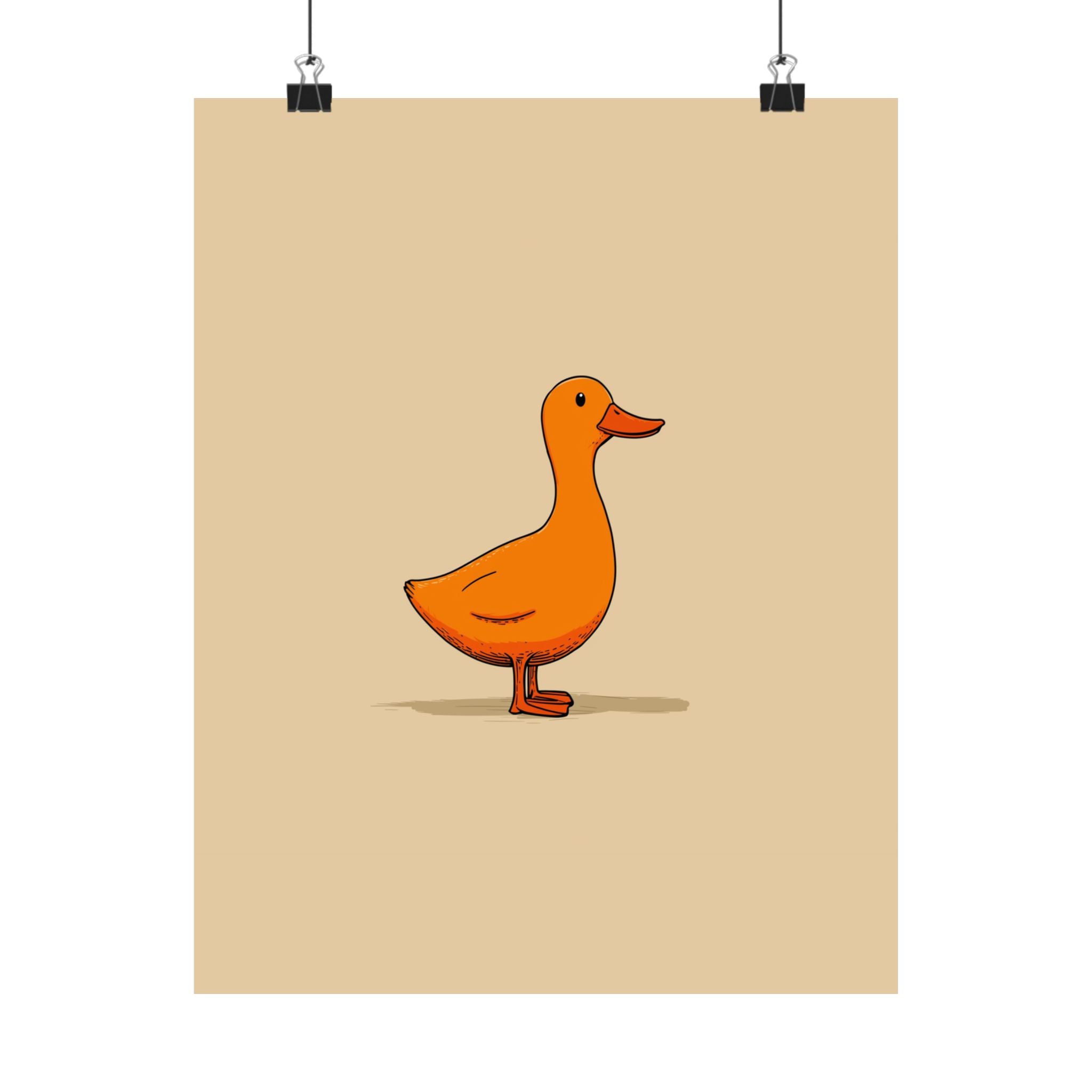 Orange Duck | Matte Vertical Poster