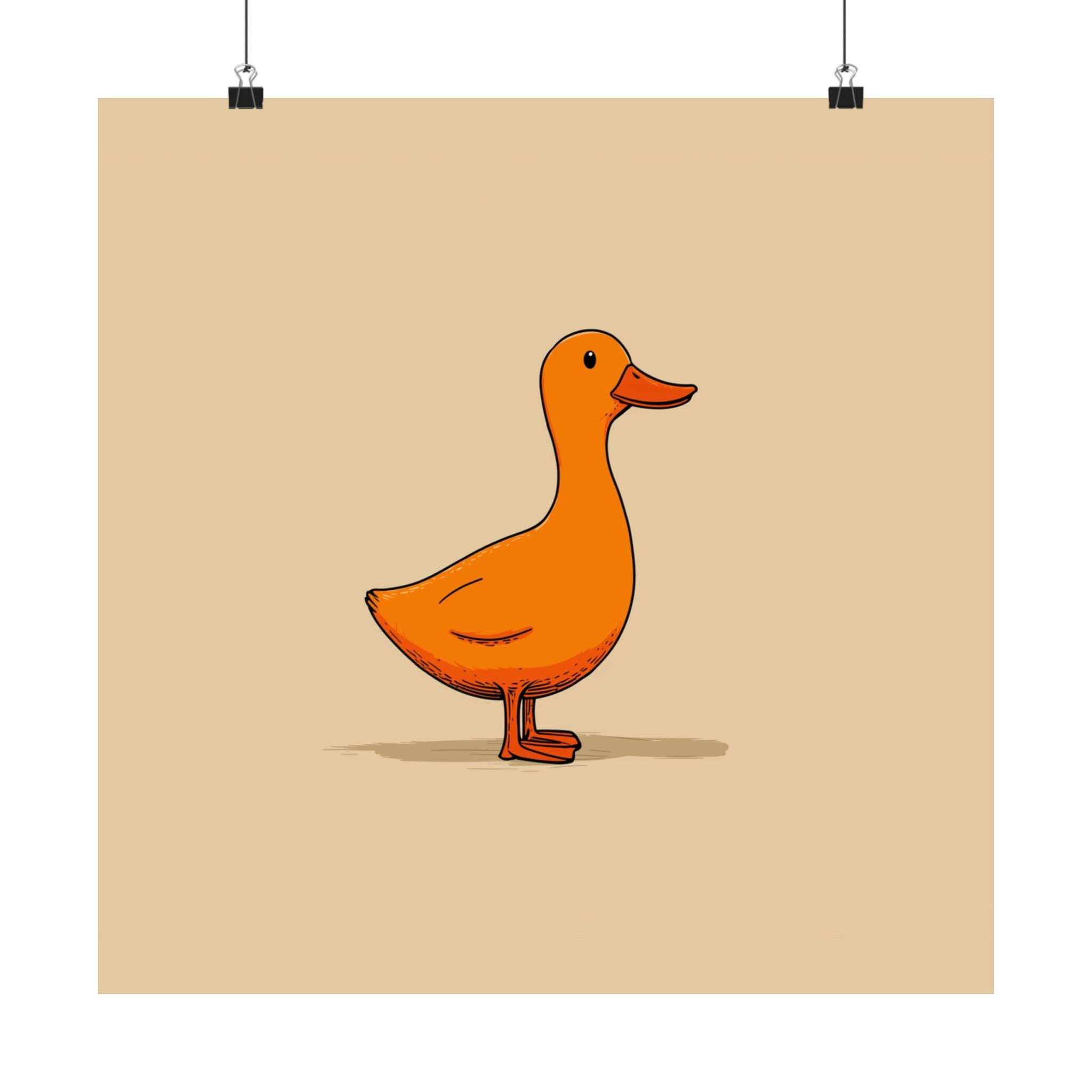 Orange Duck | Matte Vertical Poster