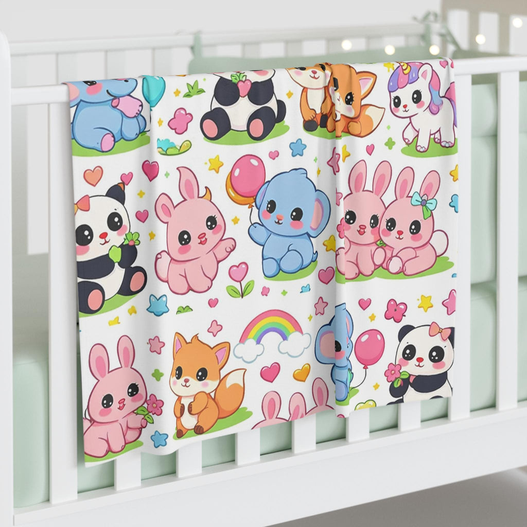 Baby Swaddle Blanket | Animals, Pastel Nursery