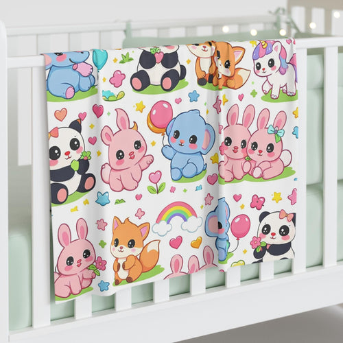 Baby Swaddle Blanket | Animals, Pastel Nursery