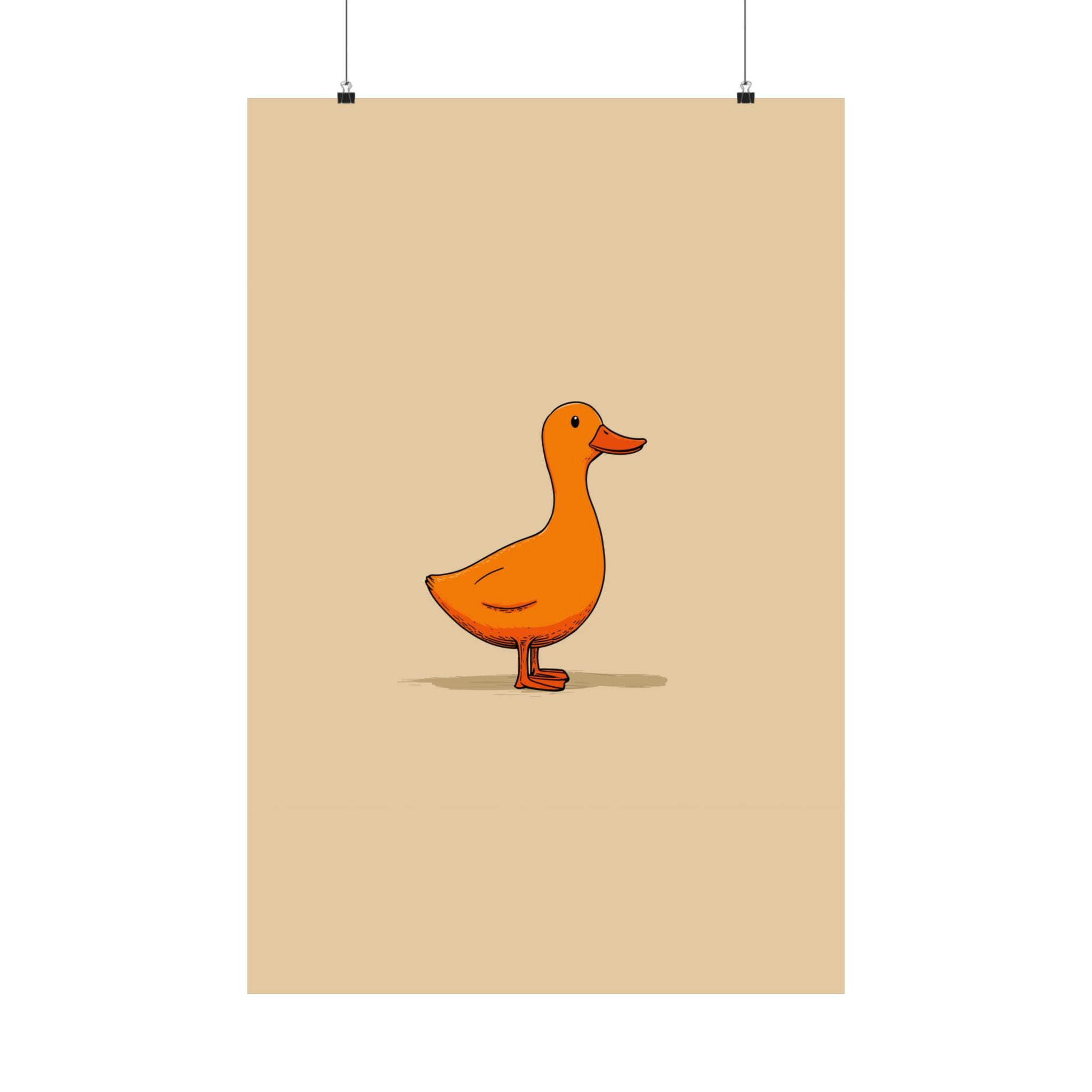 Orange Duck | Matte Vertical Poster