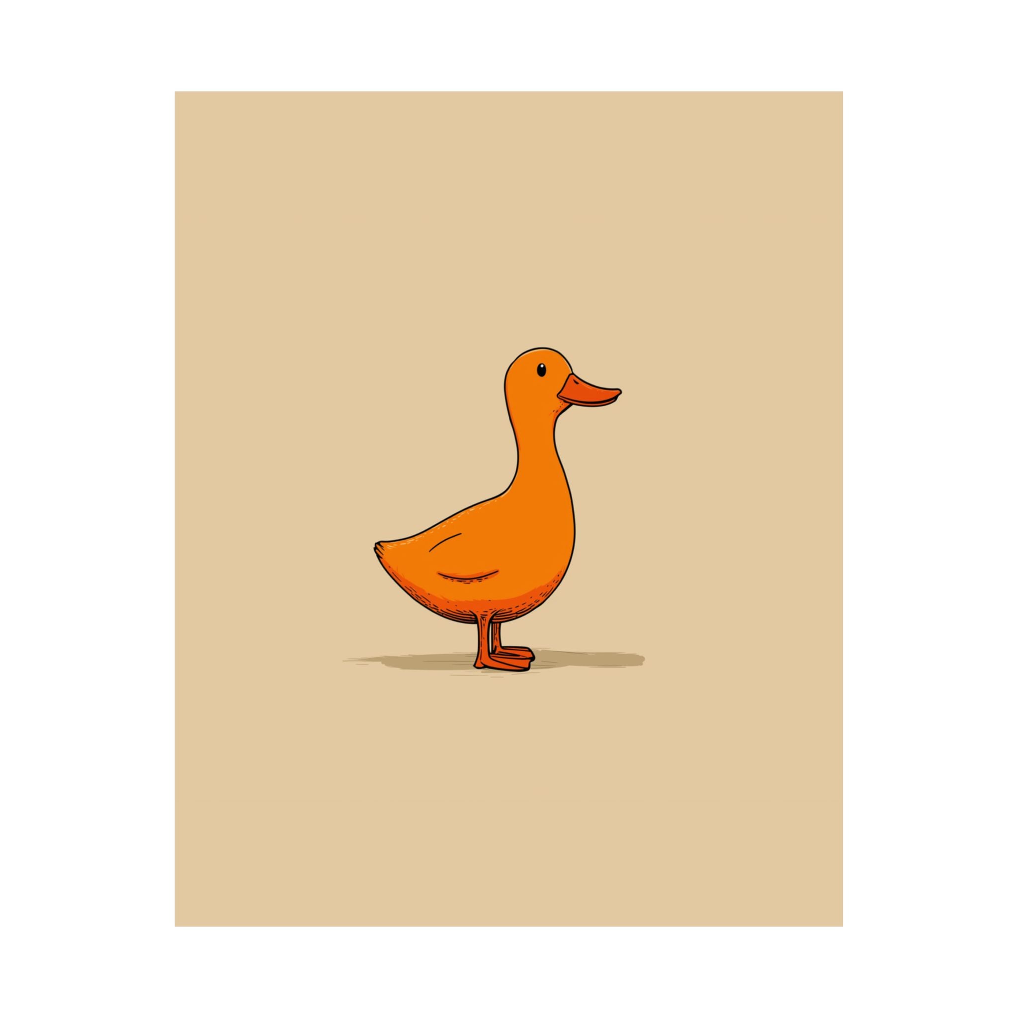 Orange Duck | Matte Vertical Poster