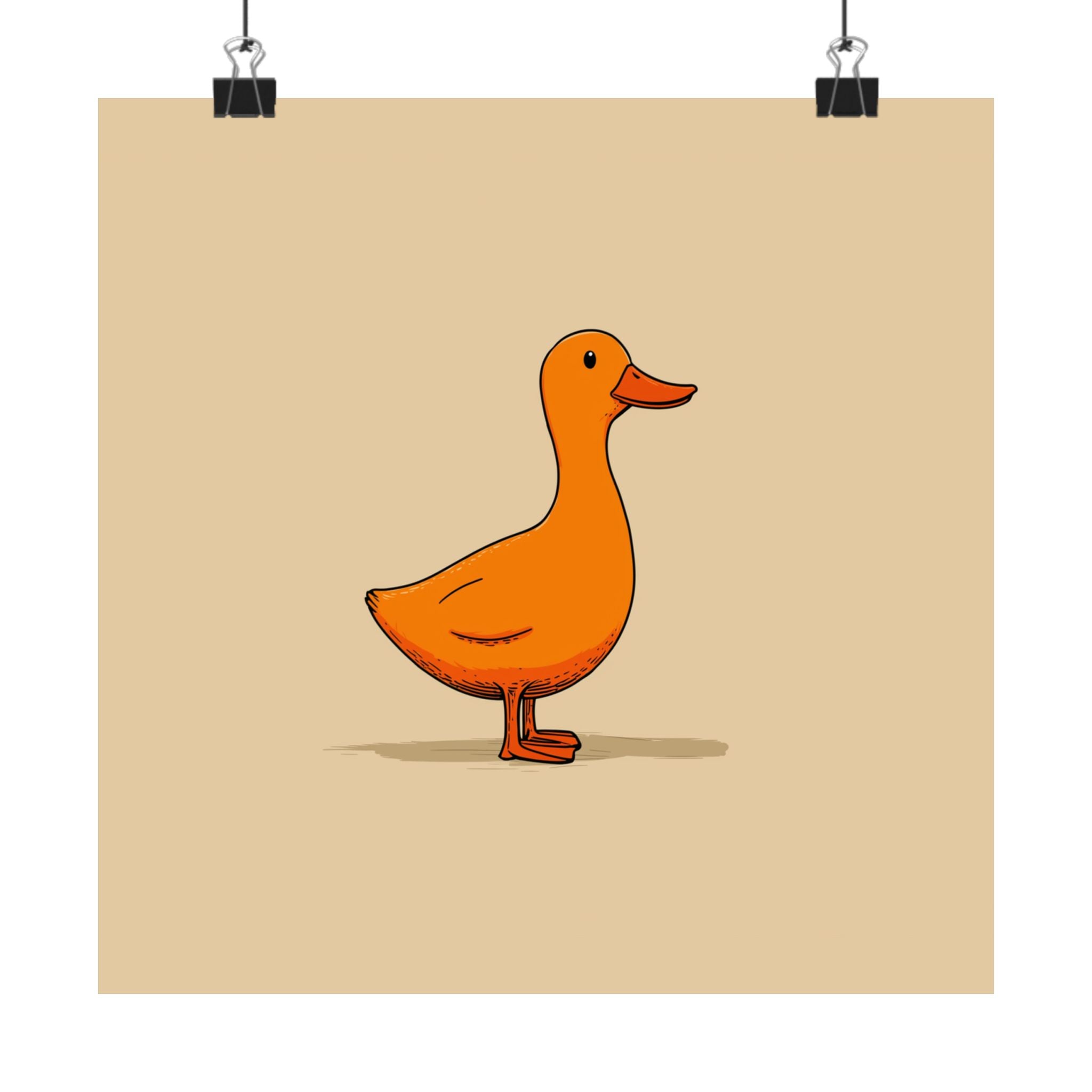 Orange Duck | Matte Vertical Poster