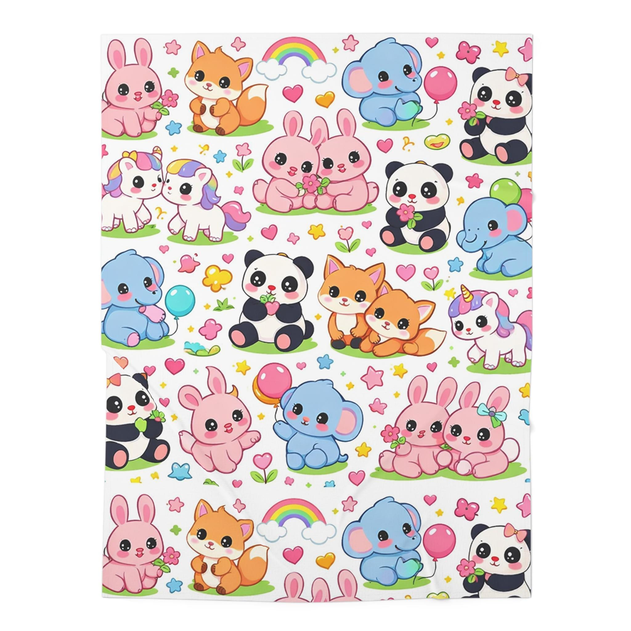 Baby Swaddle Blanket | Animals, Pastel Nursery