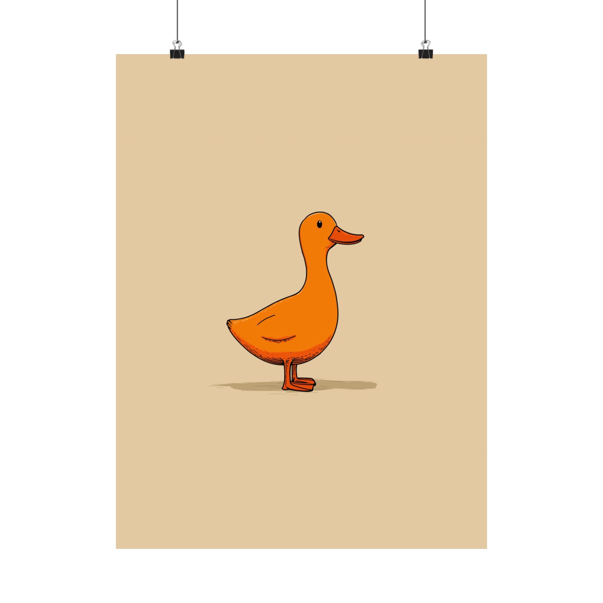Orange Duck | Matte Vertical Poster