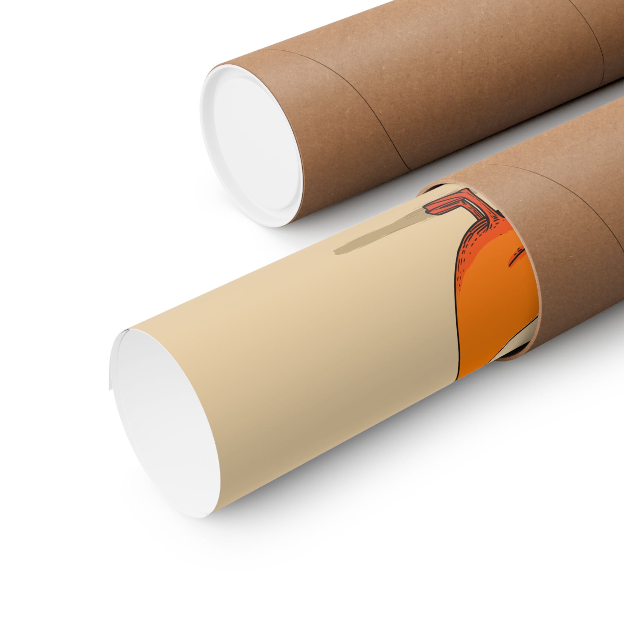 Orange Duck | Matte Vertical Poster