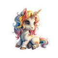Chibi Rainbow Unicorn sticker | Kiss-Cut Sticker