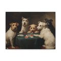 Dogs Playing Poker Matte Canvas