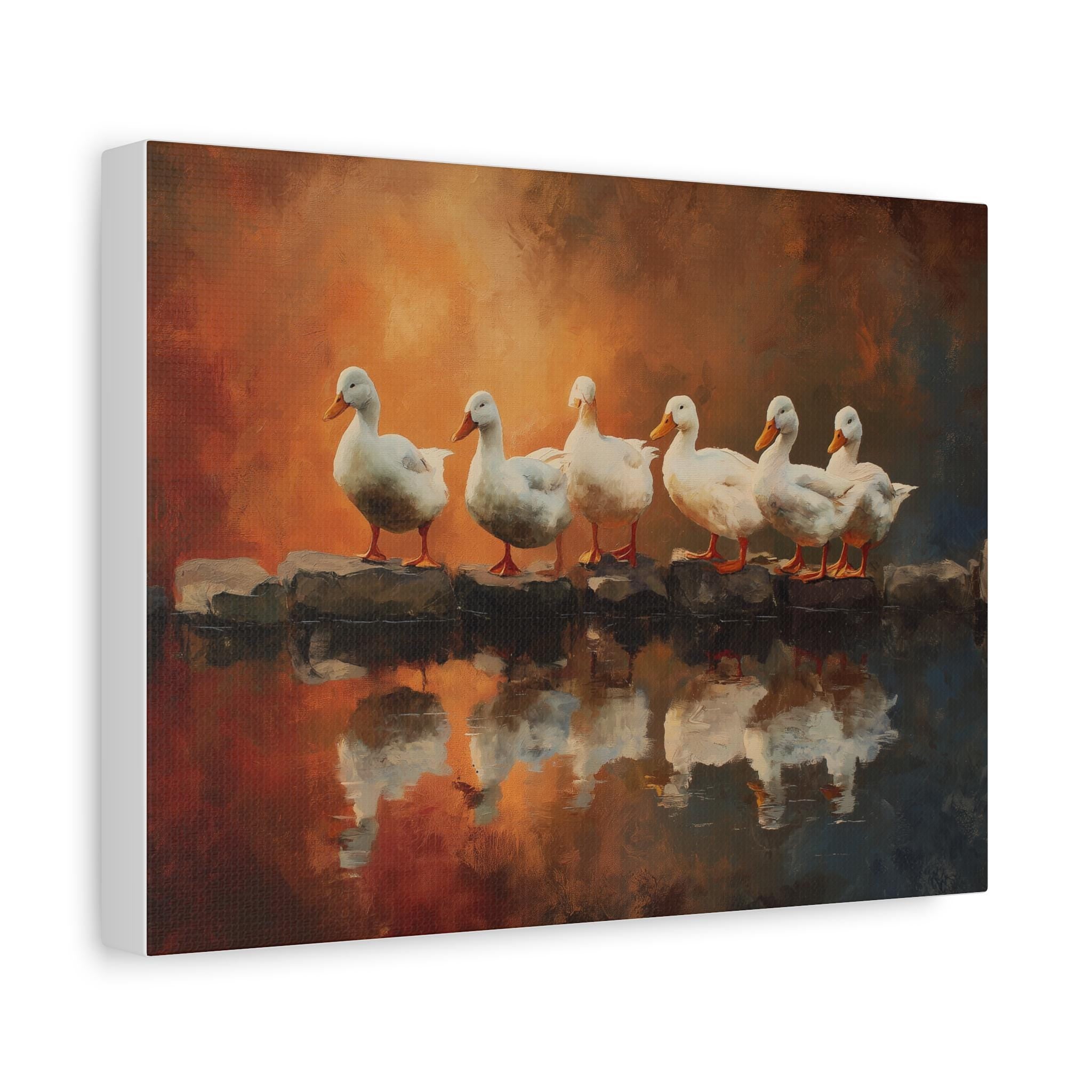 Ducks in a Row Matte Canvas